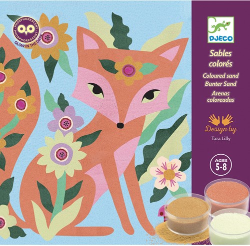 Djeco Kit de peinture sur sable Animaux nocturnes