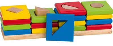 Goki De 4 torens, vormen en kleuren sorteerspel