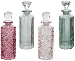Decoris glazen decoratief flesje 17cm - stijlvolle woondecoratie glas