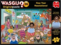 Jumbo puzzel Wasgij Original 36 - Goede Voornemens! 1000 stukjes cartoon-3