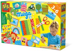 Ses kit créatif apprendre à découper - Mega set avec ciseaux sûrs