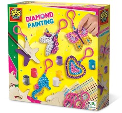 Ses Diamond painting porte-clés en bois set créatif - jouet créatif