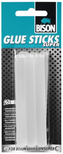 Bison bâtons de colle super 11mm - cartouches pour loisirs et réparation - 6 pièces