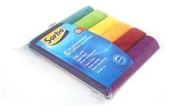 Sorbo chiffon microfibre nettoyage 40x40cm 6 pièces résultat sans traces
