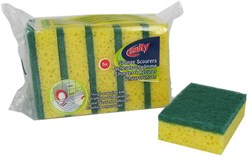 Multy schuursponsen hard 5 stuks schoonmaakspons keuken