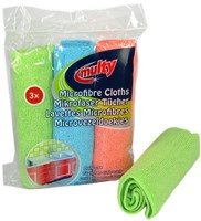 Multy microvezeldoekjes schoonmaak 3 stuks rood groen blauw 35x35cm