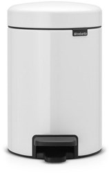 Brabantia poubelle à pédale Newicon 3L blanc - corbeille métal salle de bain