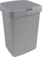 Sunware poubelle Delta 10 litres gris avec couvercle à clapet - poubelle compacte