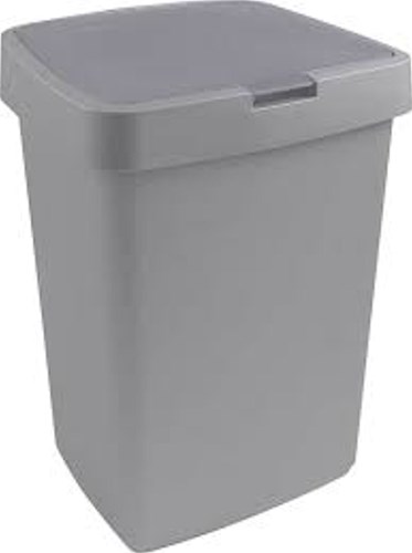 Sunware poubelle Delta 10 litres gris avec couvercle à clapet - poubelle compacte