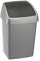 Sunware poubelle Delta 10L gris avec couvercle basculant