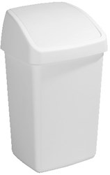 Sunware poubelle Delta avec couvercle basculant 25L plastique blanc