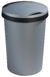 Sunware poubelle Twinga 45 litres avec couvercle rabattable métal noir - corbeille
