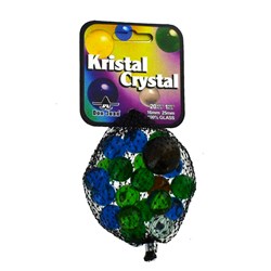 Don Juan knikkers Kristal 16mm - glazen knikkers set 21 stuks