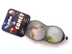 Don Juan knikkers Comet 2 stuks 50mm glas kleurrijk