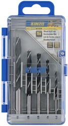 Kinzo houtborenset booraccessoires 5-delig voor houtbewerking