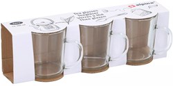 Alpina lot de 3 verres à thé 200ml - tasses à thé en verre