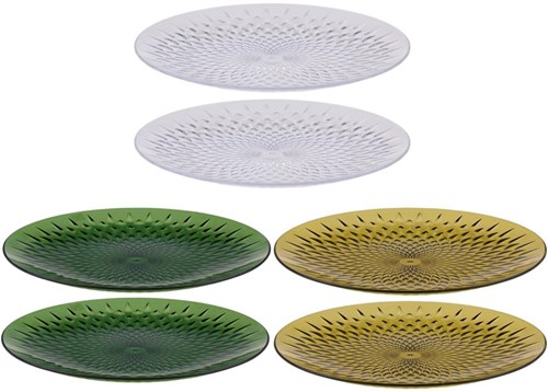 Alpina assiette de dîner plastique 2 pièces Ø25cm colorée et incassable