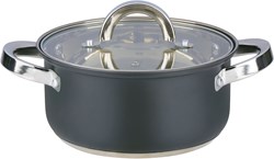 Alpina kookpan met deksel 18cm 2.4L inductie pan zwart
