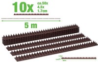 Kinzo pointes de clôture plastique lot de 10 pièces 50cm pour sécurité jardin