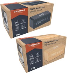 Grundig Digitale Wekker met draadloze oplader 5W assort