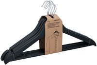 Alpina kledinghangers zwart hout 5 stuks - anti slip broekhanger