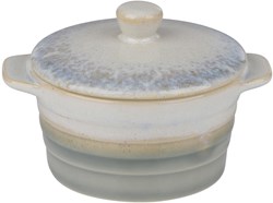 Alpina mini cocotte céramique bleue avec couvercle 13x10x8,5cm cuisine