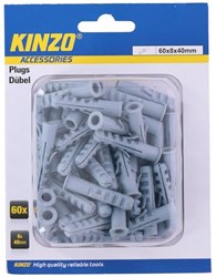 Kinzo Pluggen kunststof 60st 8x40mm