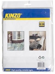 Kinzo bâche de protection 4x5 mètres PVC blanc