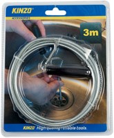 Kinzo déboucheur canalisation 3 mètres flexible spirale évier cuisine