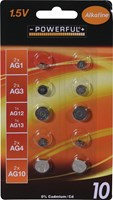 Batterij knoopcel alkaline set - 10 stuks - diverse formaten