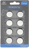Knoopcel batterij CR2032 lithium 8 stuks voordeelverpakking