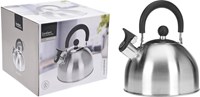 Koopman bouilloire sifflante inox 2,5 litres - bouilloire argentée