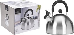 Koopman bouilloire sifflante inox 2,5 litres - bouilloire argentée