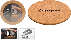 Excellent Houseware onderzetter kurk magnetisch 21cm rond bruin