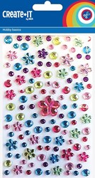 Diamantjes Flower Mix knutselset multicolor - 150 stuks sparkle
