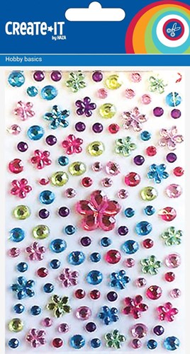 Diamantjes Flower Mix kit de loisirs créatifs multicolore - 150 pièces paillettes