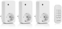 Smartwares kit d'interrupteurs sans fil avec télécommande - 3 prises intelligentes pour la maison connectée