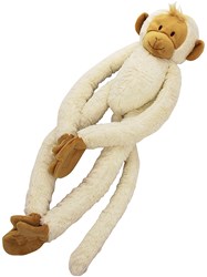 Happy Horse knuffel witte hangende aap 85cm - zachte pluche knuffel