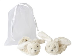 Happy Horse Pantoufles Ivory Rabbit Richie dans un sac en organza