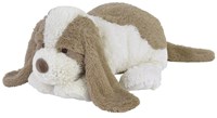 Happy Horse Chien David peluche 38cm - Blanc Beige - Jouet en peluche