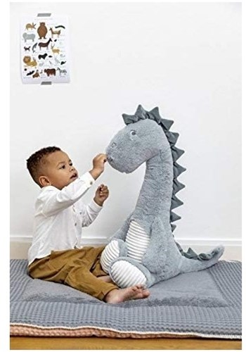 Happy Horse knuffel Dino Don groot - Blauwe dino knuffel 80cm-2