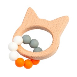Happy Horse Dikkie Dik anneau de dentition bois - bois FSC et perles silicone bébé