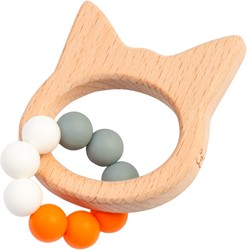Happy Horse Dikkie Dik anneau de dentition bois - bois FSC et perles silicone bébé