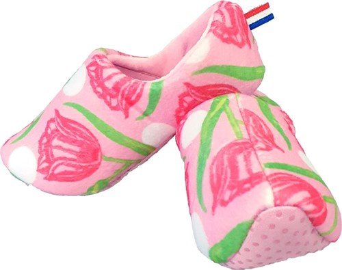 Harlekijn Pantoffels volwassene met Tulpen print. Maat 39-41.
