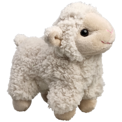 Harlekijn knuffel schaap Lammetje Wollie 14 cm pluche speelgoed