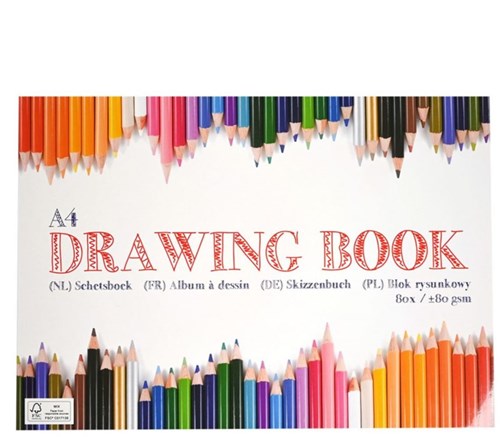 Carnet de croquis A4 design crayon de couleur SC7592-2