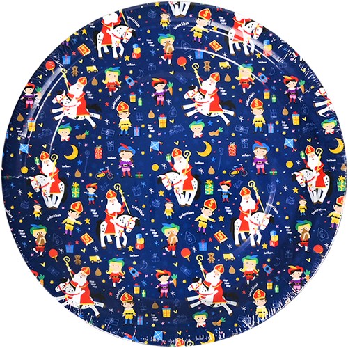 Wins Holland assiettes en papier Sinterklaas 10 pièces 23x23 cm fête