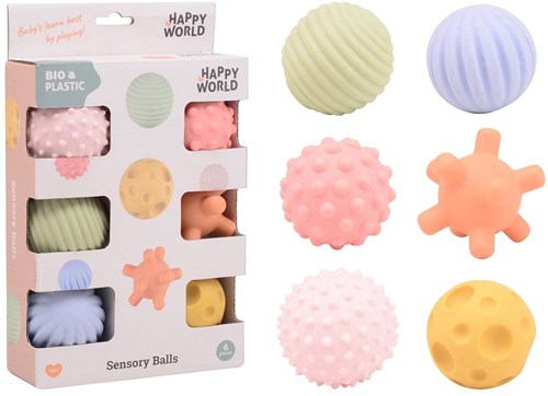 Johntoy balles de motricité et sensorielles jouet bio plastique-2