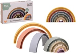 Johntoy stapelregenboog bio plastic educatief speelgoed multi kleuren