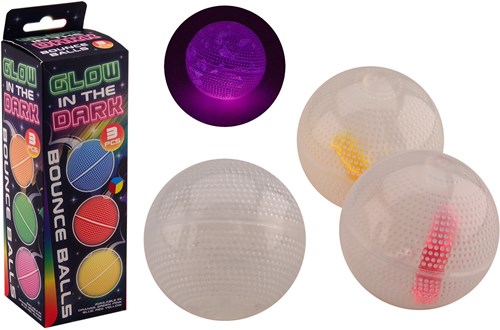 Glow in the Dark Stuiterballen - 3st.